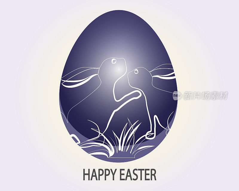 Happy easter greeting card template.